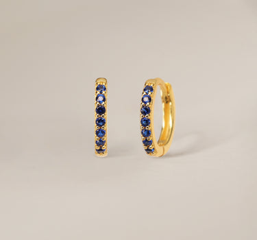 PAVED Sapphire Hoops