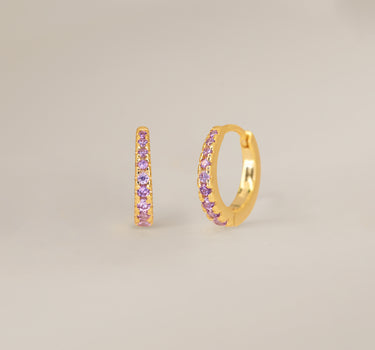 Alexandrite Tapered Huggie Hoop