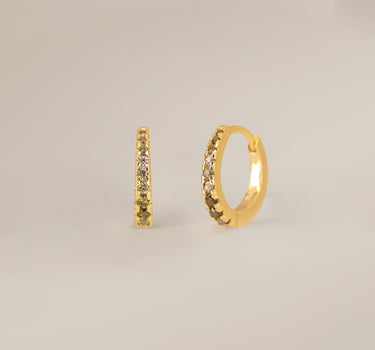 Peridot Tapered Huggie Hoop