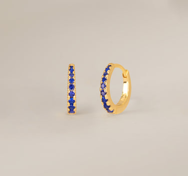 Sapphire Tapered Huggie Hoop