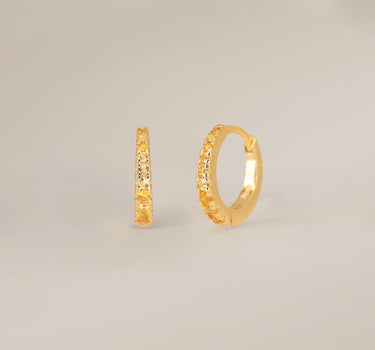 Topaz Tapered Huggie Hoop