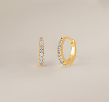 Zircon Tapered Huggie Hoop