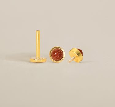 Galaxy Fire Stone Flat Back Labret