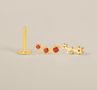 Garnet Dainty Climber Flat Back Labret