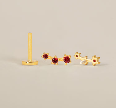 Ruby Dainty Climber Flat Back Labret