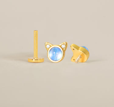 Aquamarine Gemstone Flat Back Labret
