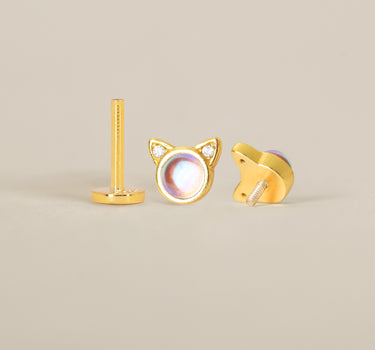 Iridescent Gemstone Flat Back Labret