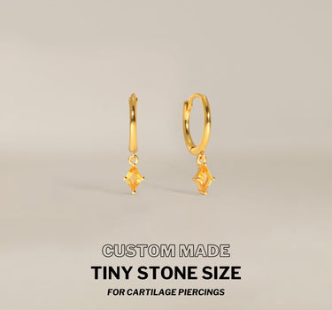 Mini Topaz Cut Hoops