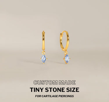 Mini Zircon Cut Hoops
