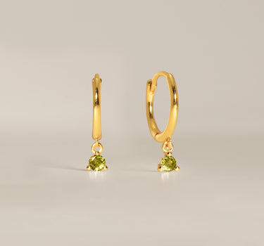 Brilliant Cut Peridot Hoops