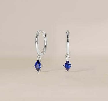 Sapphire Cut Hoops