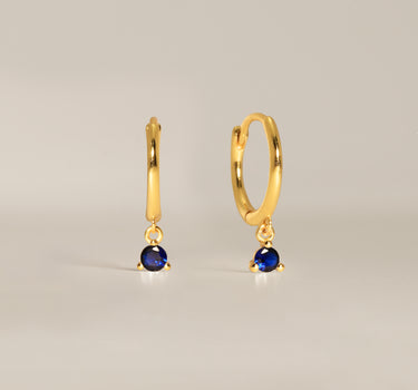 Brilliant Cut Sapphire Hoops