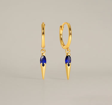 Spike Sapphire Hoops