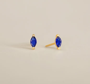 Single Marquise Sapphire Studs