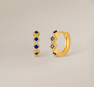 BEZEL Sapphire Hoops