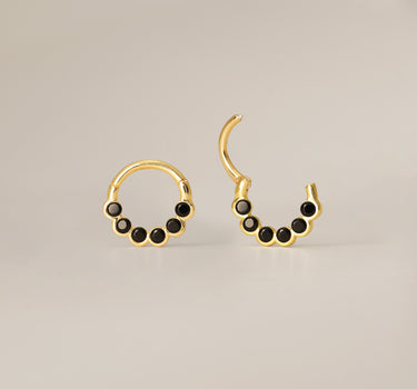 Black Onyx Clicker Hoop