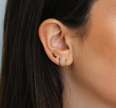 Sapphire Huggie Hoop Stack