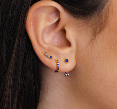Sapphire Front Back Ear Stack