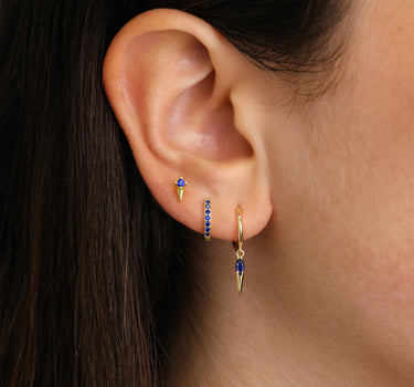 Sapphire Spike Ear Stack