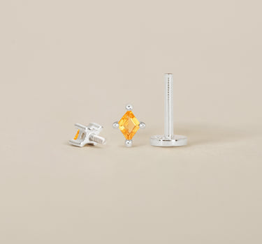 Topaz Cut Flat Back Labret