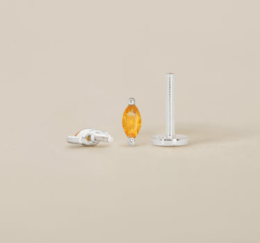 Topaz Marquise Flat Back Labret