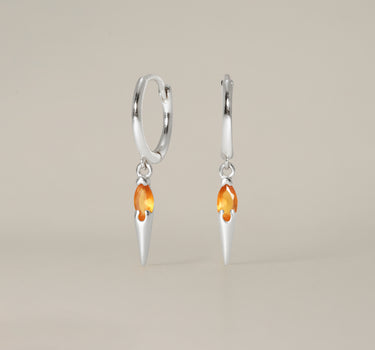Spike Topaz Hoops
