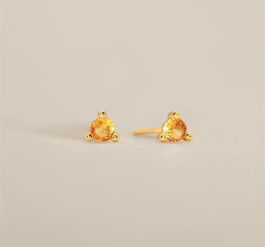 Three Prong Topaz Studs