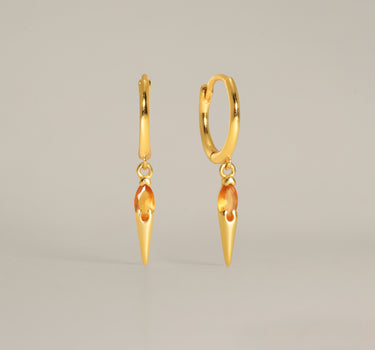 Spike Topaz Hoops