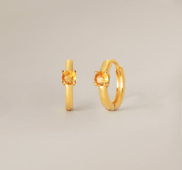 Single Stone Topaz Hoops