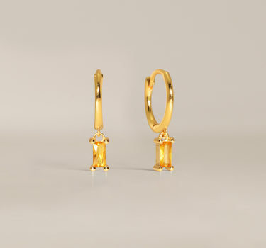 Baguette Topaz Hoops