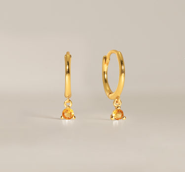 Brilliant Cut Topaz Hoops