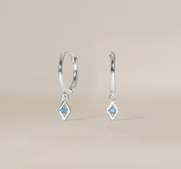 Geometric Turquoise Hoops
