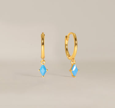 Turquoise Cut Hoops