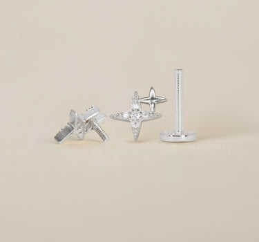 Twin Star Flat Back Labret
