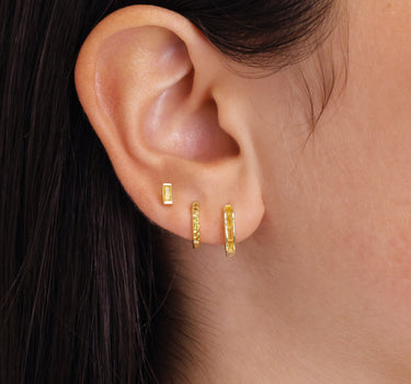 Topaz Baguette Inlay Ear Stack