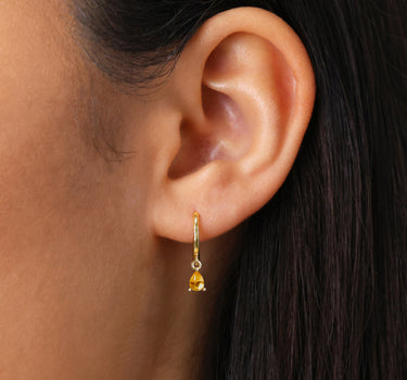 Topaz Teardrop Hoops
