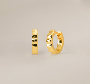 Wavy Huggie Hoops