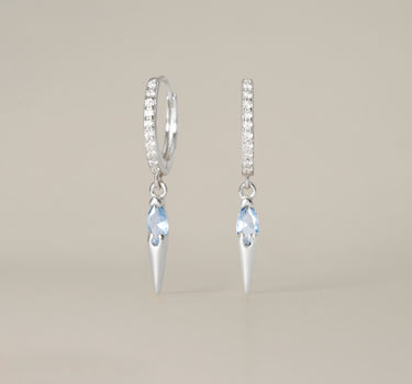 Paved Spike Zircon Hoops