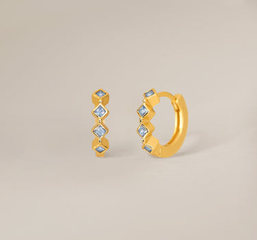 BEZEL Zircon Hoops