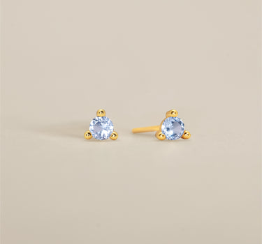 Three Prong Zircon Studs