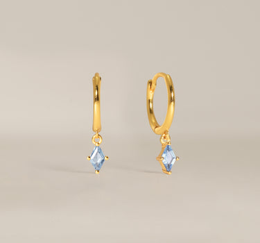 Zircon Cut Hoops