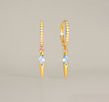 Paved Spike Zircon Hoops