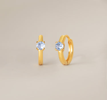 Single Stone Zircon Hoops