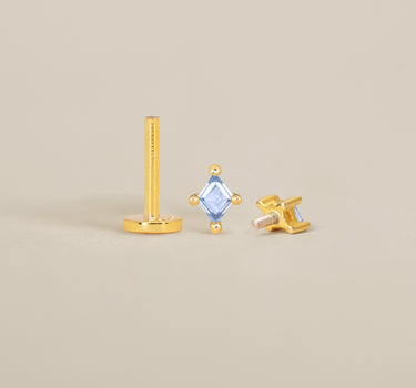 Zircon Cut Flat Back Labret