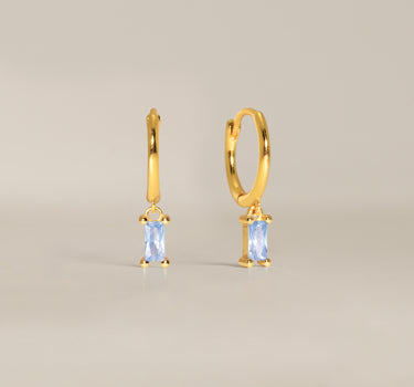 Baguette Zircon Hoops
