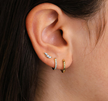 Zircon Huggie Hoop Stack