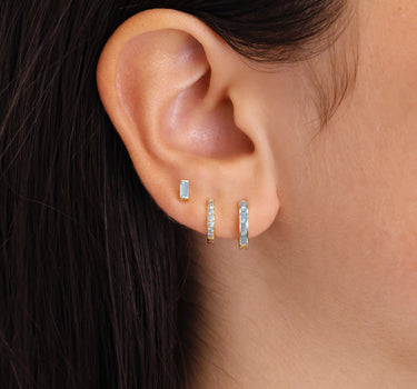 Zircon Baguette Inlay Ear Stack