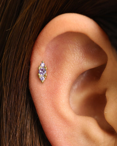 Alexandrite Bouquet Flat Back Labret 