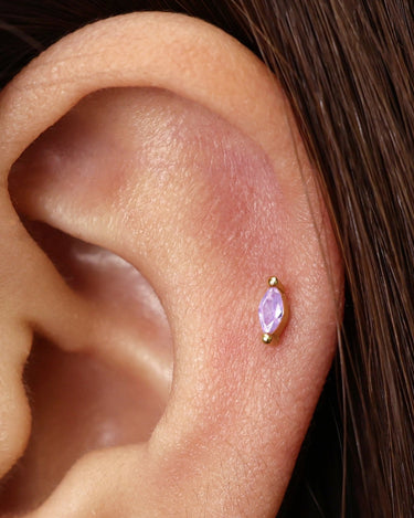 Alexandrite Marquise Flat Back Labret 