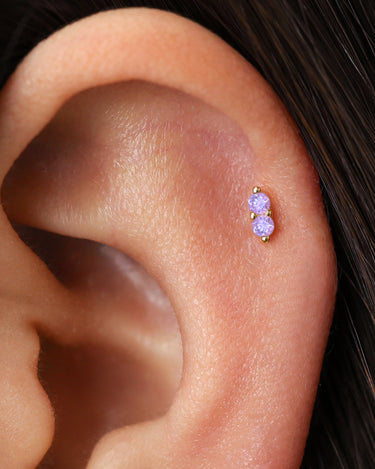 Alexandrite Twin Flat Back Labret 